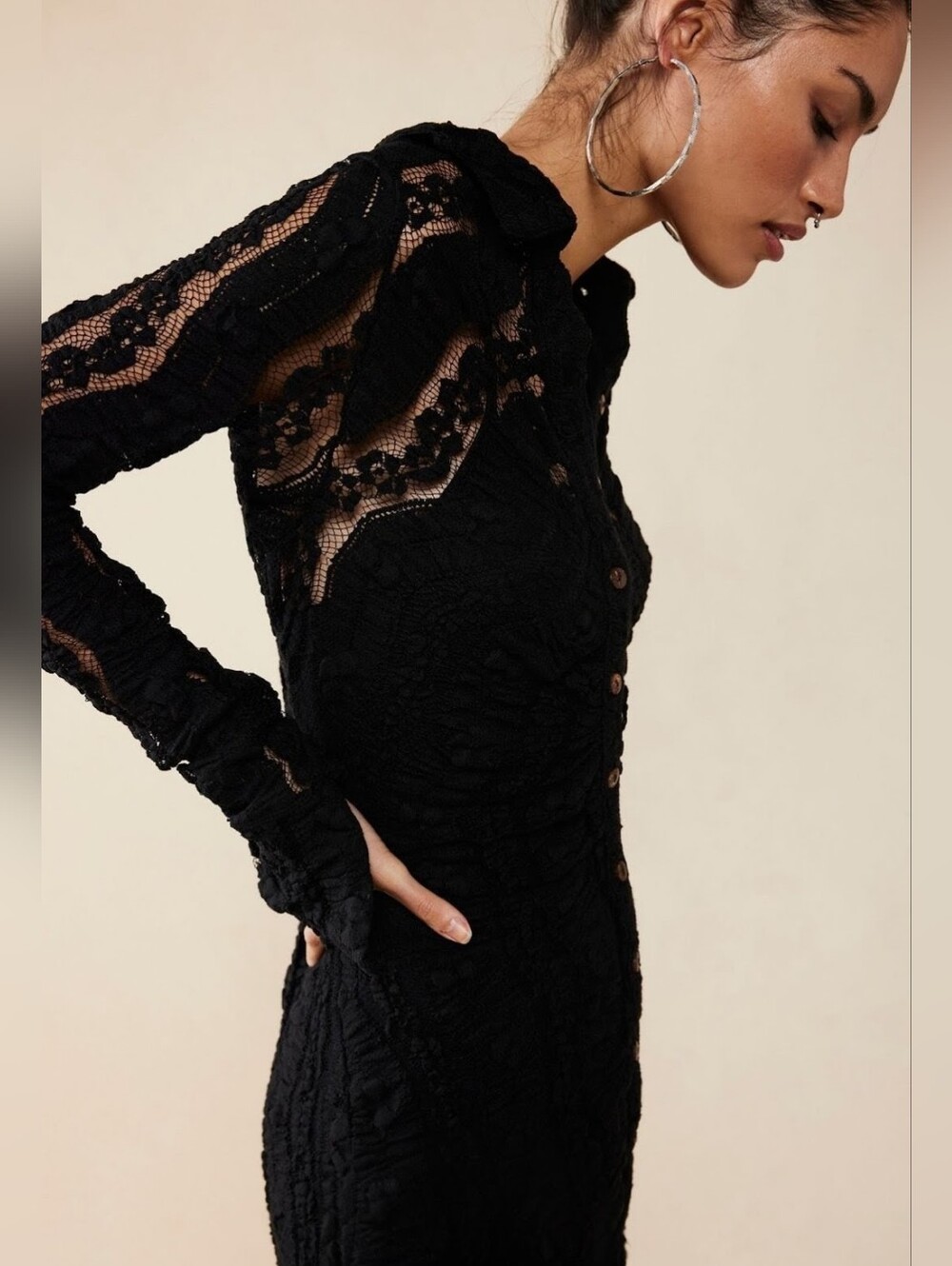 Free People Shayla Lace Mini Dress